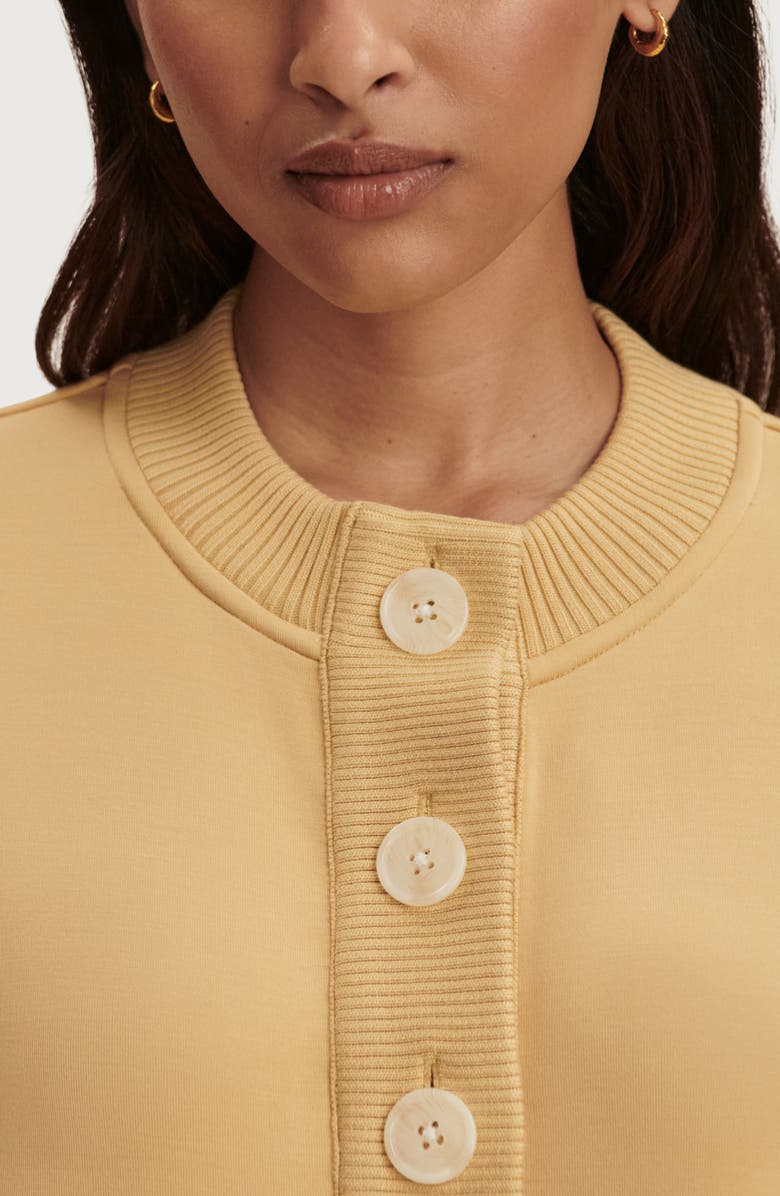 Varley Reena Front Button Sweatshirt, Alternate, color, Sahara Sun