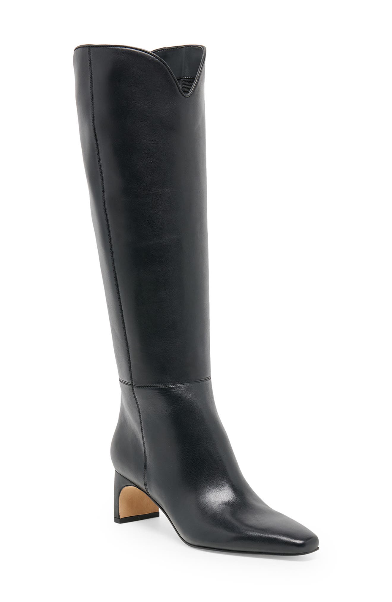 Brion Knee High Boot, Main, color, BLACK LEATHER