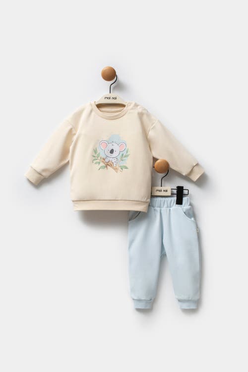 Moi Noi Koala Sweat Set In Neutral