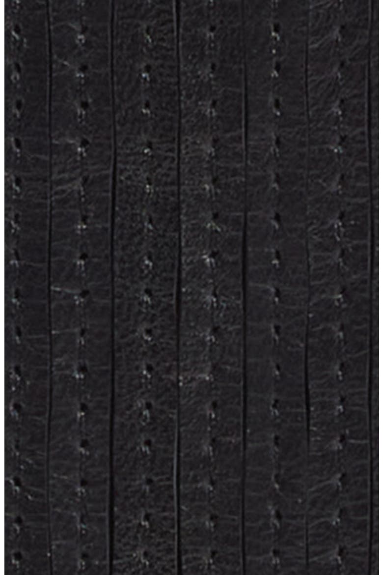 Leather Strip Tube Dress, Alternate, color, BLACK/ BLACK