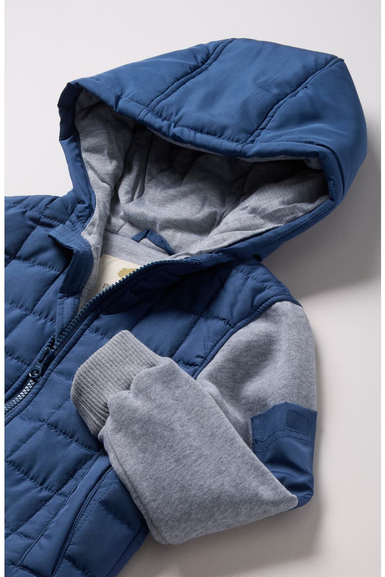 Kids' Summit Crest Mixed Media Jacket, Alternate, color, NAVY DENIM