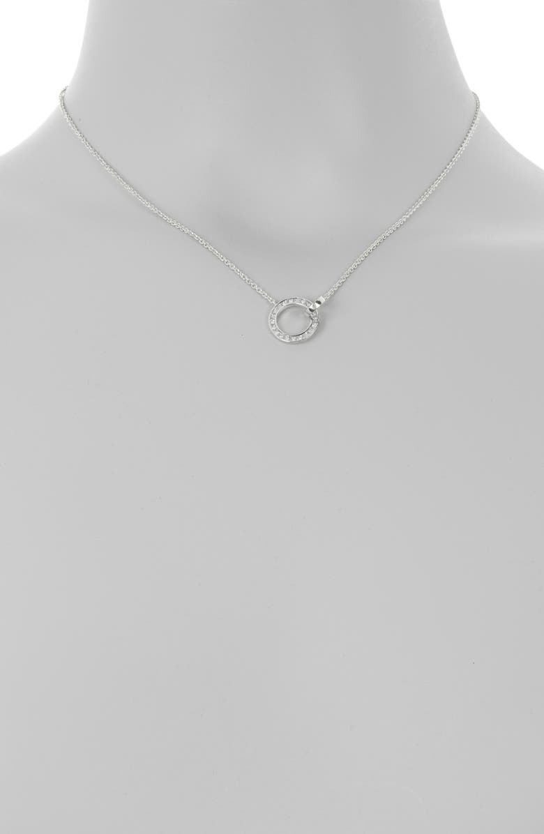 MESHMERISE Diamond Pavé Circle Link Necklace - 0.15ct, Alternate, color, White
