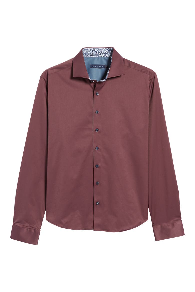 DRY TOUCH® Performance Button-Up Shirt, Alternate, color, PURPLE