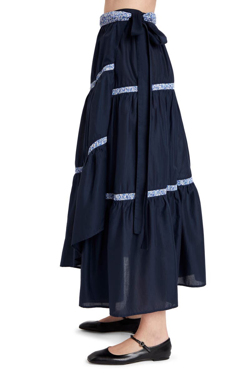Merlette x Liberty London Prins Cotton Lawn Wrap Skirt, Alternate, color,