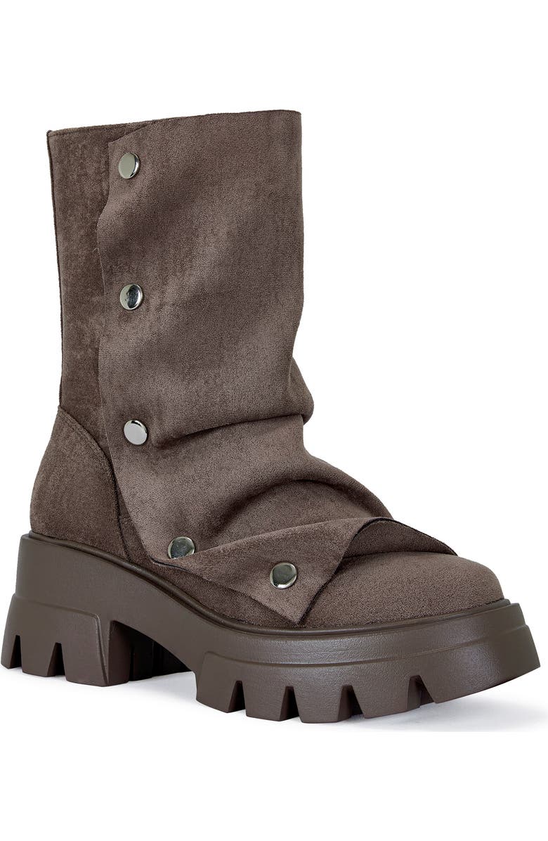 AZALEA WANG Bharti Lug Sole Bootie, Main, color, Brown