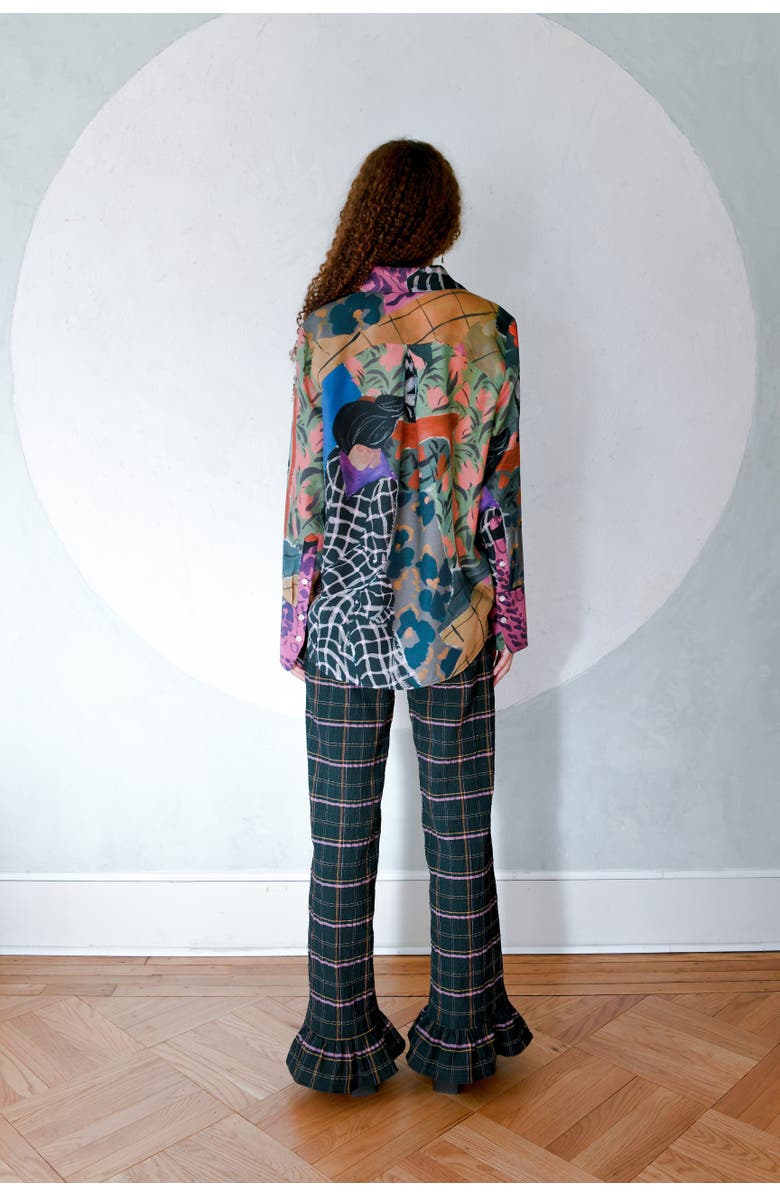 Untitled in Motion Kali Silky Button-Up Shirt, Alternate, color, Chambers