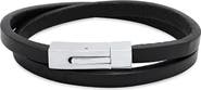 HMY JEWELRY Men's Leather Wrap Bracelet