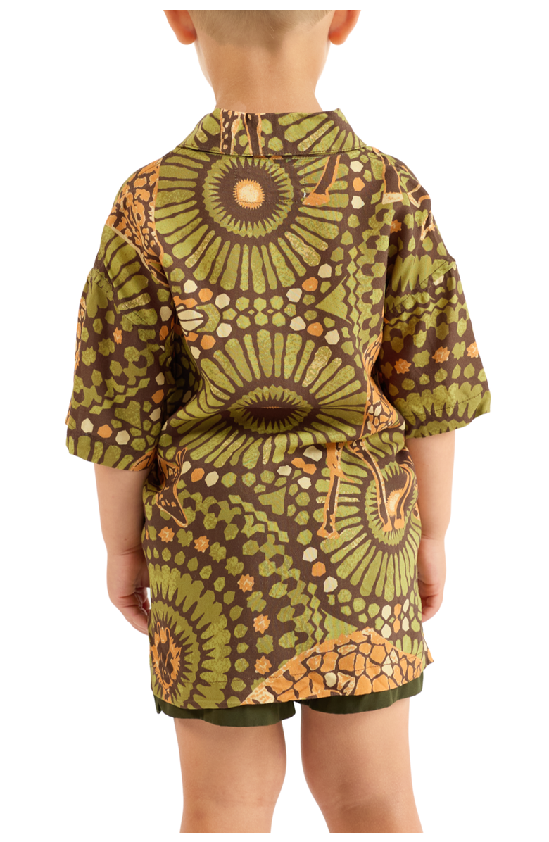 Kenny Flowers The Africa - Boys Hawaiian Shirt, Alternate, color, Brown