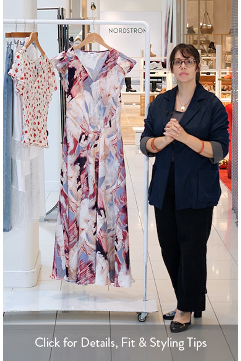 Puff Sleeve Satin Maxi Dress video