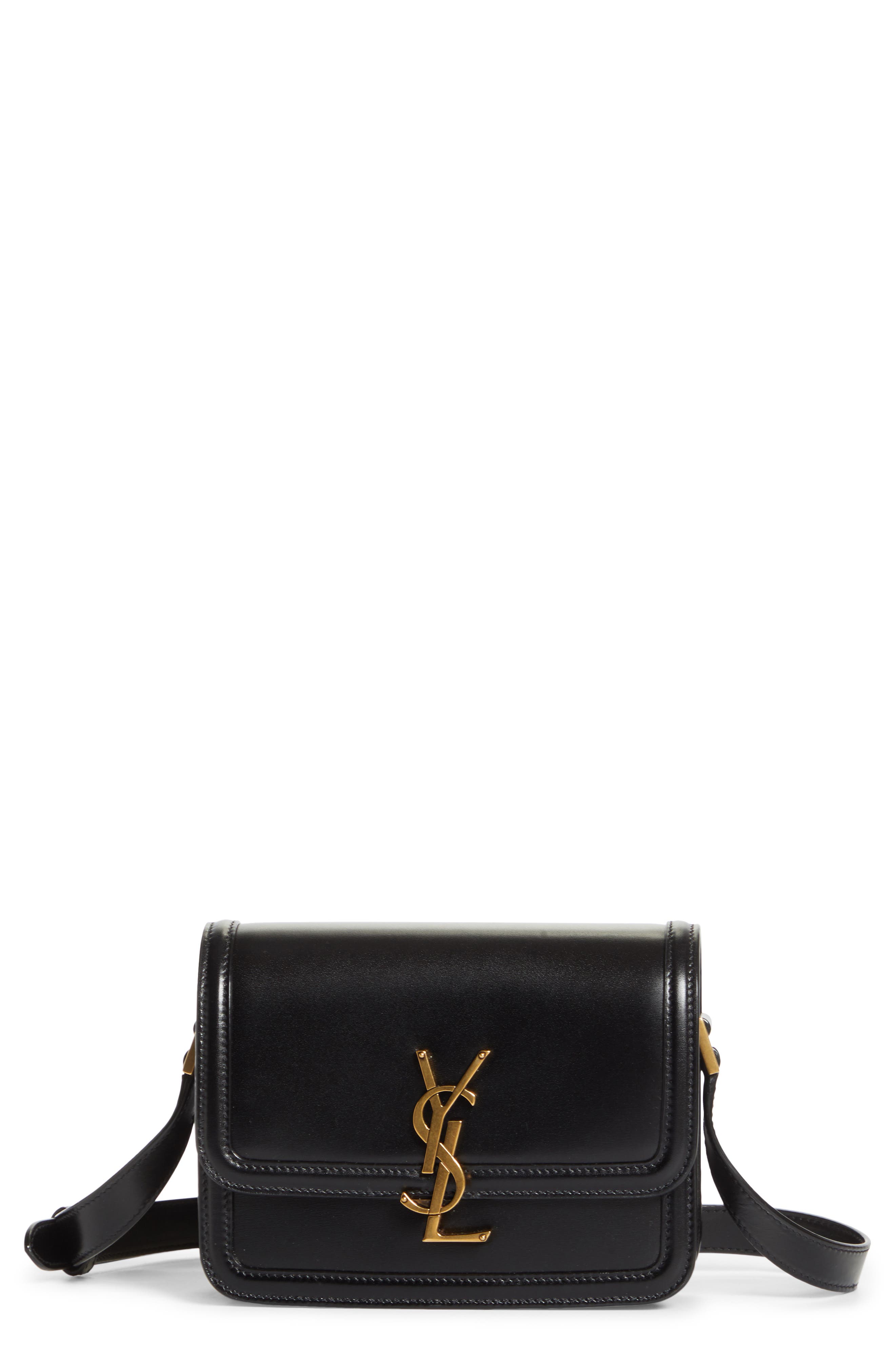 Saint Laurent Small Solferino Leather Shoulder Bag, Main, color, 