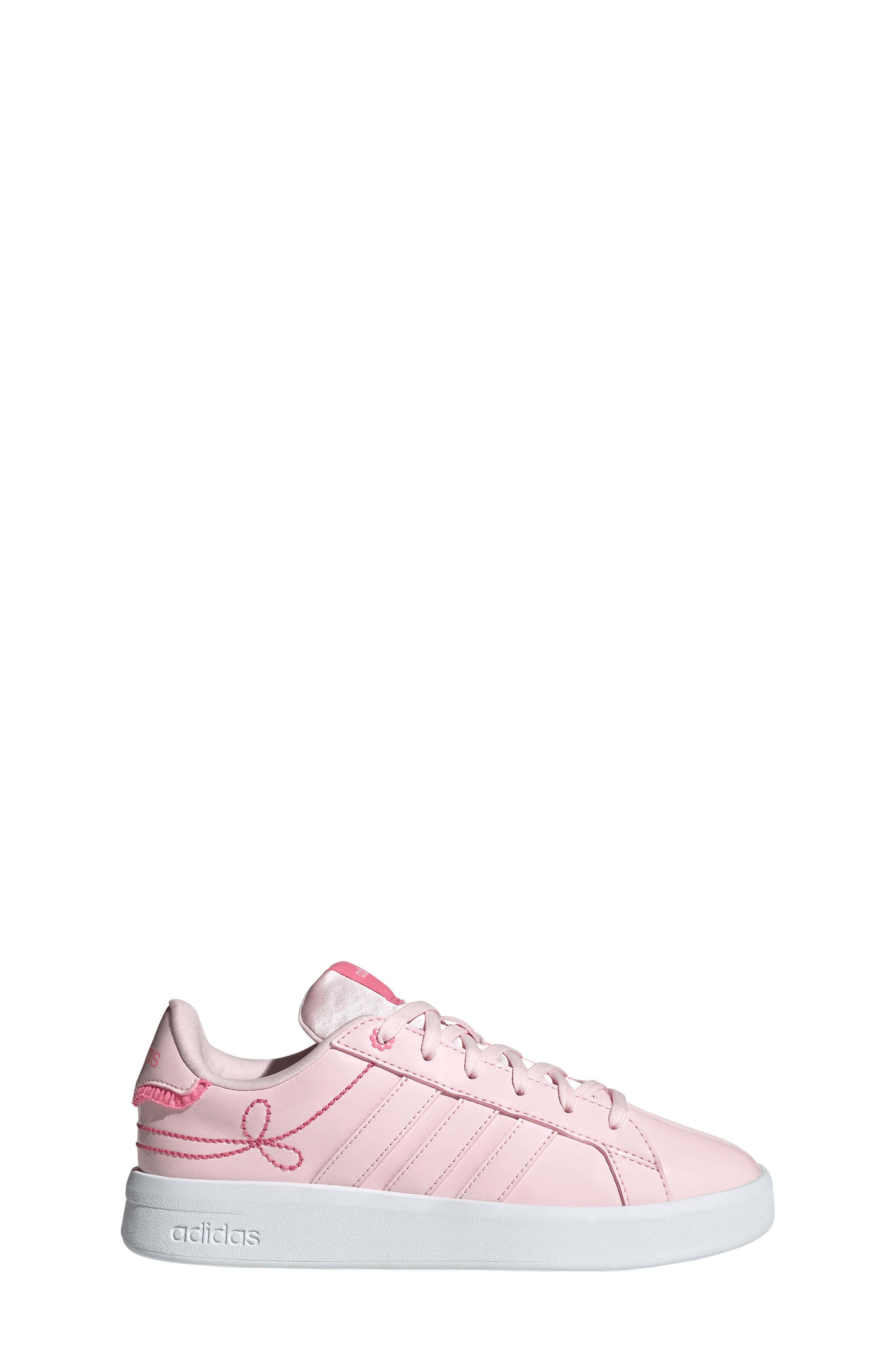 Kids' Grand Court 3.0 Faux Leather Sneaker, Alternate, color, DISTILLED PINK/ BLISS PINK