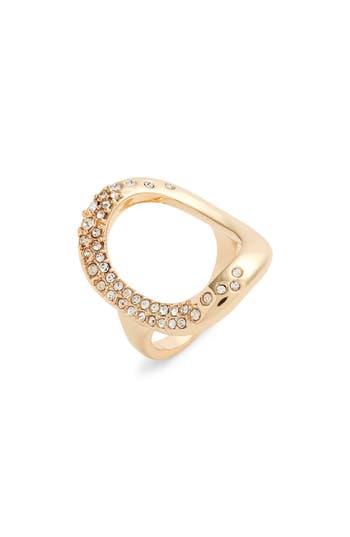 Open Edit Crystal Open Circle Ring