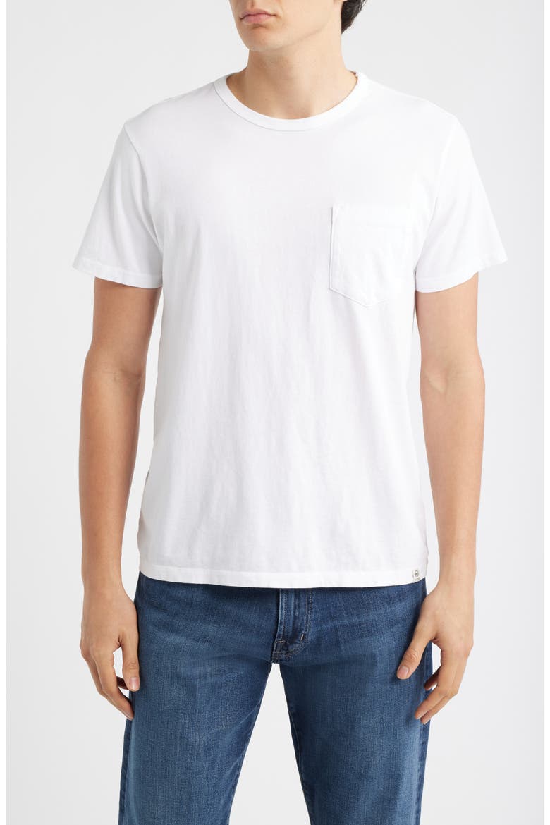 Nick Cotton Pocket T-Shirt, Main, color, WHITE