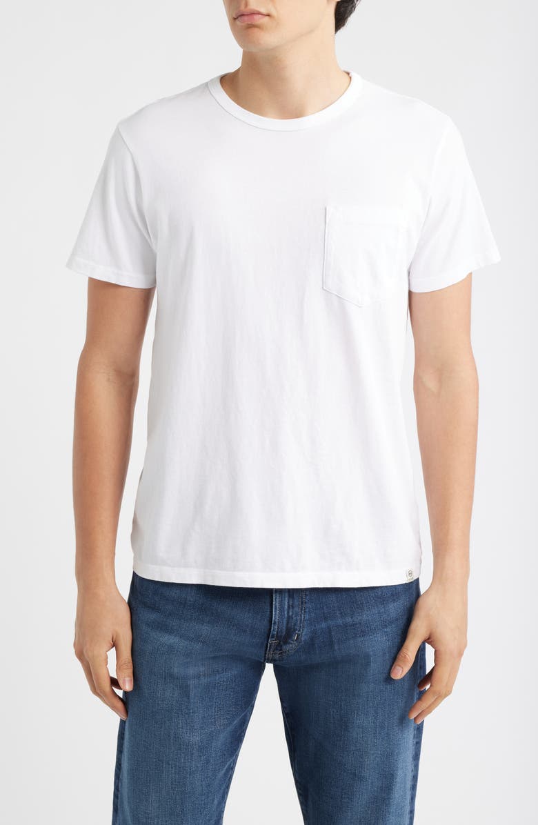 AG Nick Cotton Pocket T-Shirt, Main, color, White