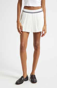 Sporty & Rich Abigail Logo Detail Miniskirt