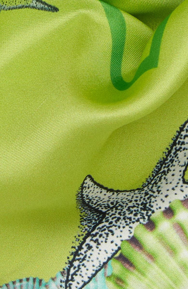 Bien Abyé Fluorescent Shells Silk Scarf, Alternate, color, 