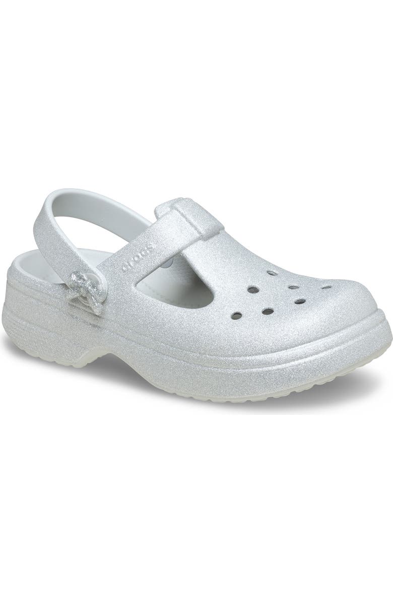 CROCS Kids' Classic Glitter Mary Jane Clog, Main, color, Atmosphere