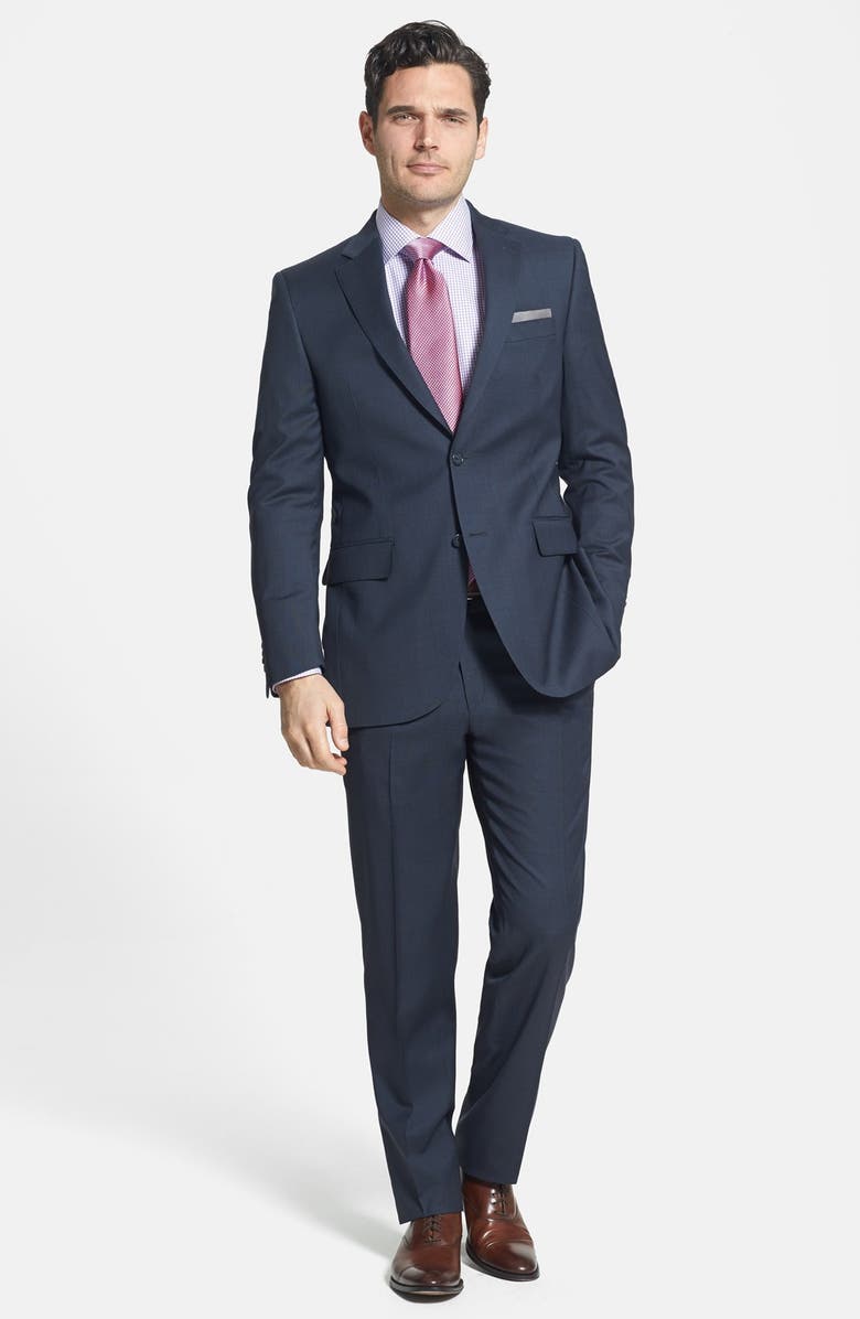 Peter Millar Classic Fit Navy Wool Suit, Main, color,