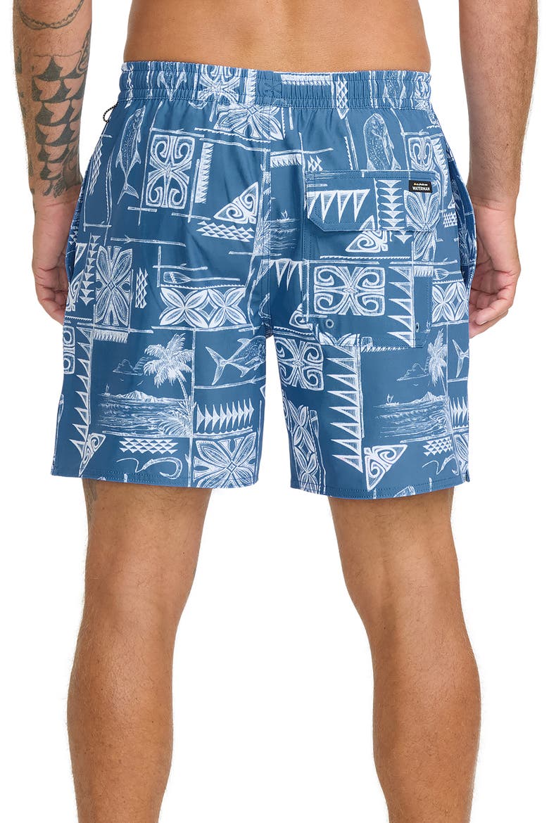 Mix Pack Print Swim Trunks, Alternate, color, FEDERAL BLUE