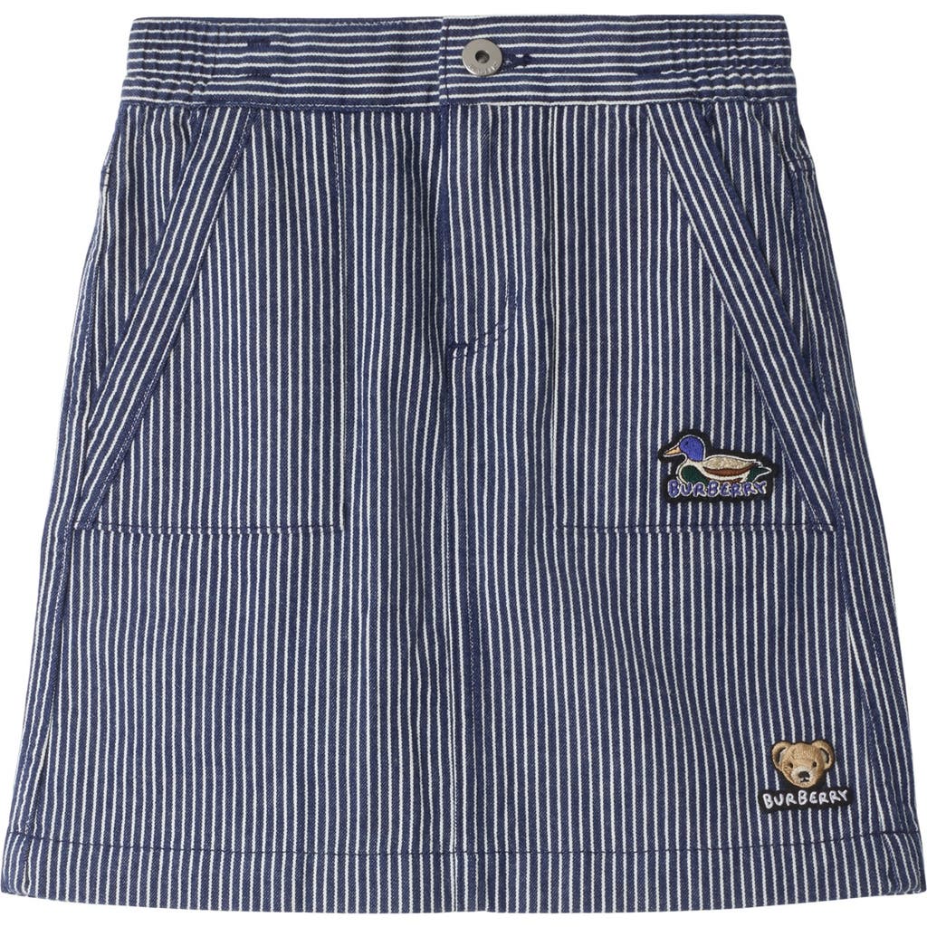 Burberry Striped Denim Skirt