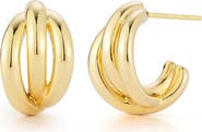EF Collection Knot Huggie Hoop Earrings