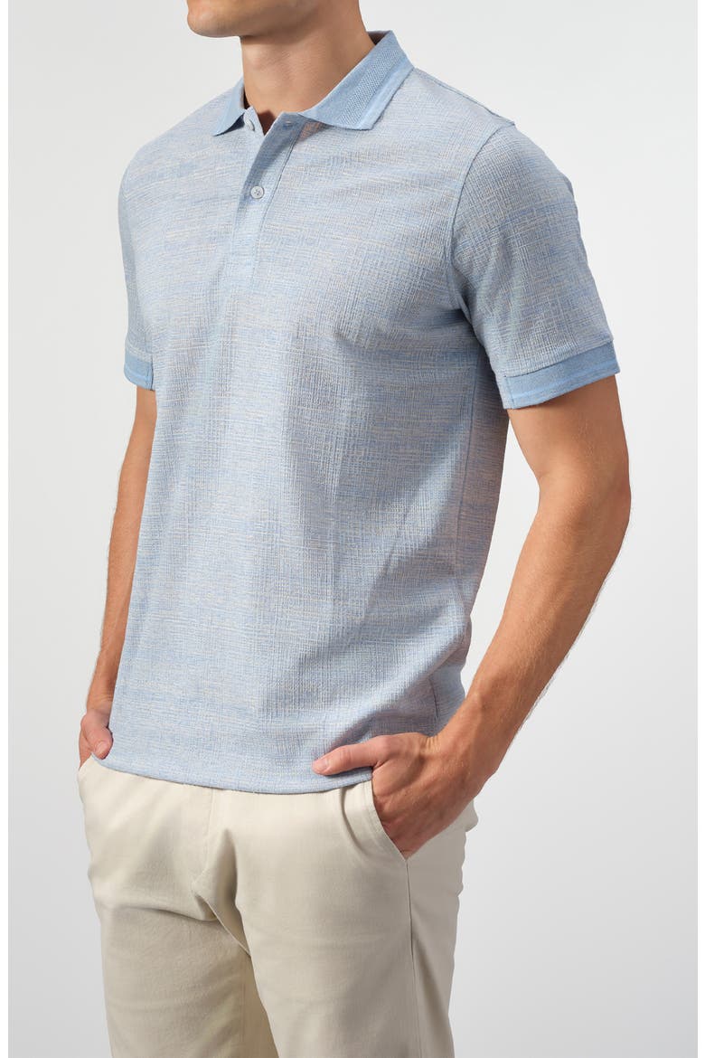 Cotton Blend Knit Polo, Alternate, color, LAKE