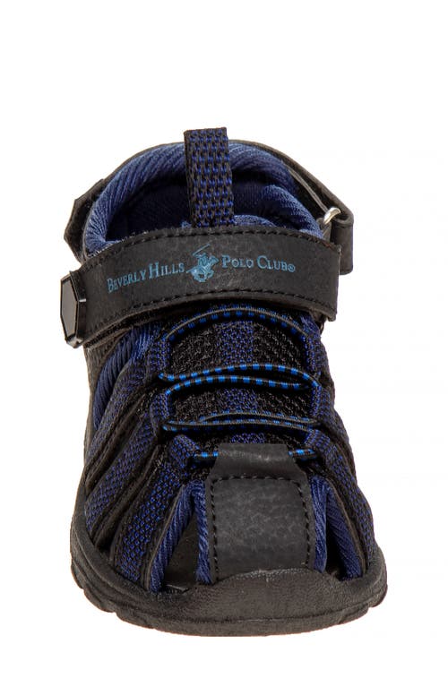 Josmo Kids' Beverly Hills Polo Club Fisherman Sandal In Black/navy