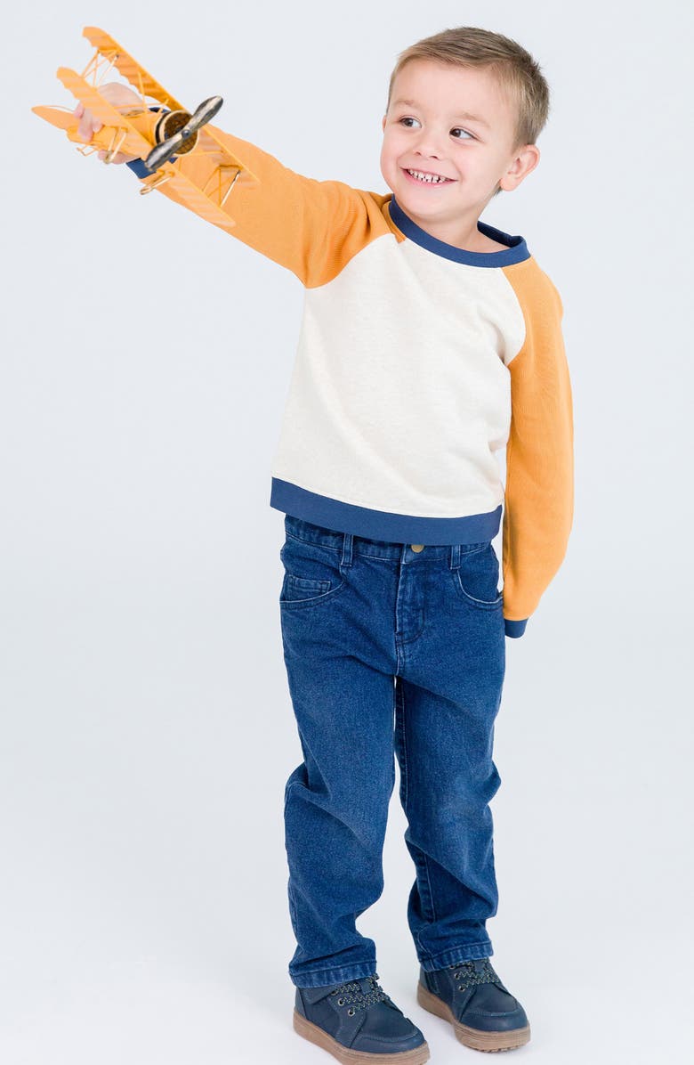 RuggedButts Raglan Sweatshirt & Pull-On Jeans Set, Alternate, color, 