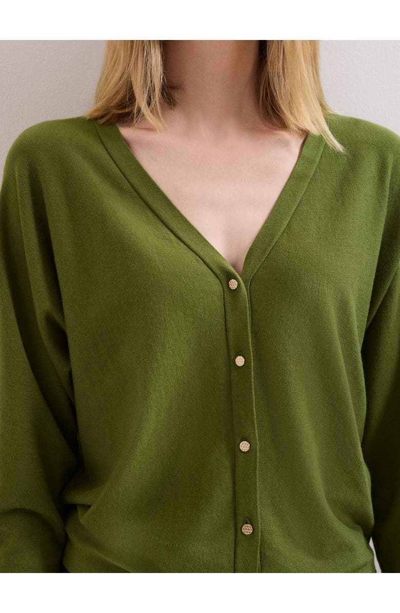 Phase Eight Cristine V-Neck Button-Up Cardigan, Alternate, color, Green