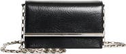 McQueen Mini T-Bar Leather Clutch