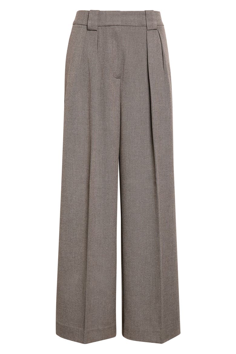 Katya Pleated High Waist Wide Leg Pants, Main, color, DARK GREY
