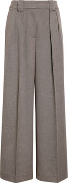 Reiss Katya Pleated High Waist Wide Leg Pants