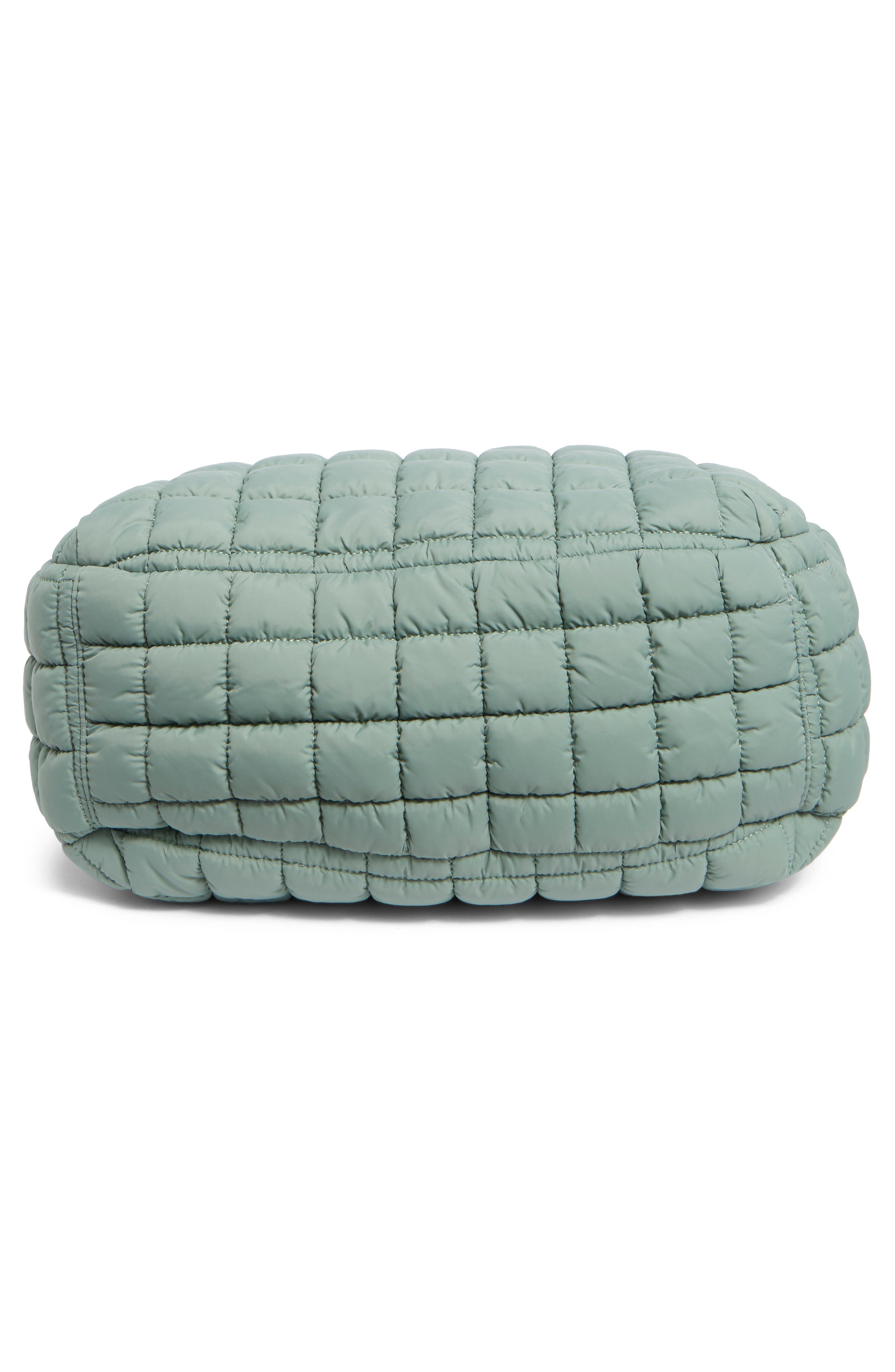 URBAN EXPRESSIONS HANDBAGS Square Quilt Nylon Hobo Bag, Alternate, color, Sage