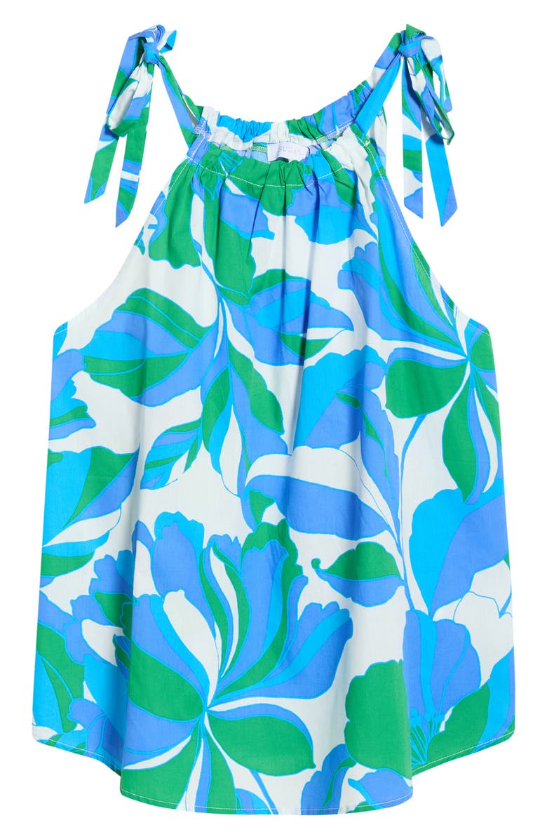 SUGARLIPS Pansie Floral Marra Top, Alternate, color, White Blue Green