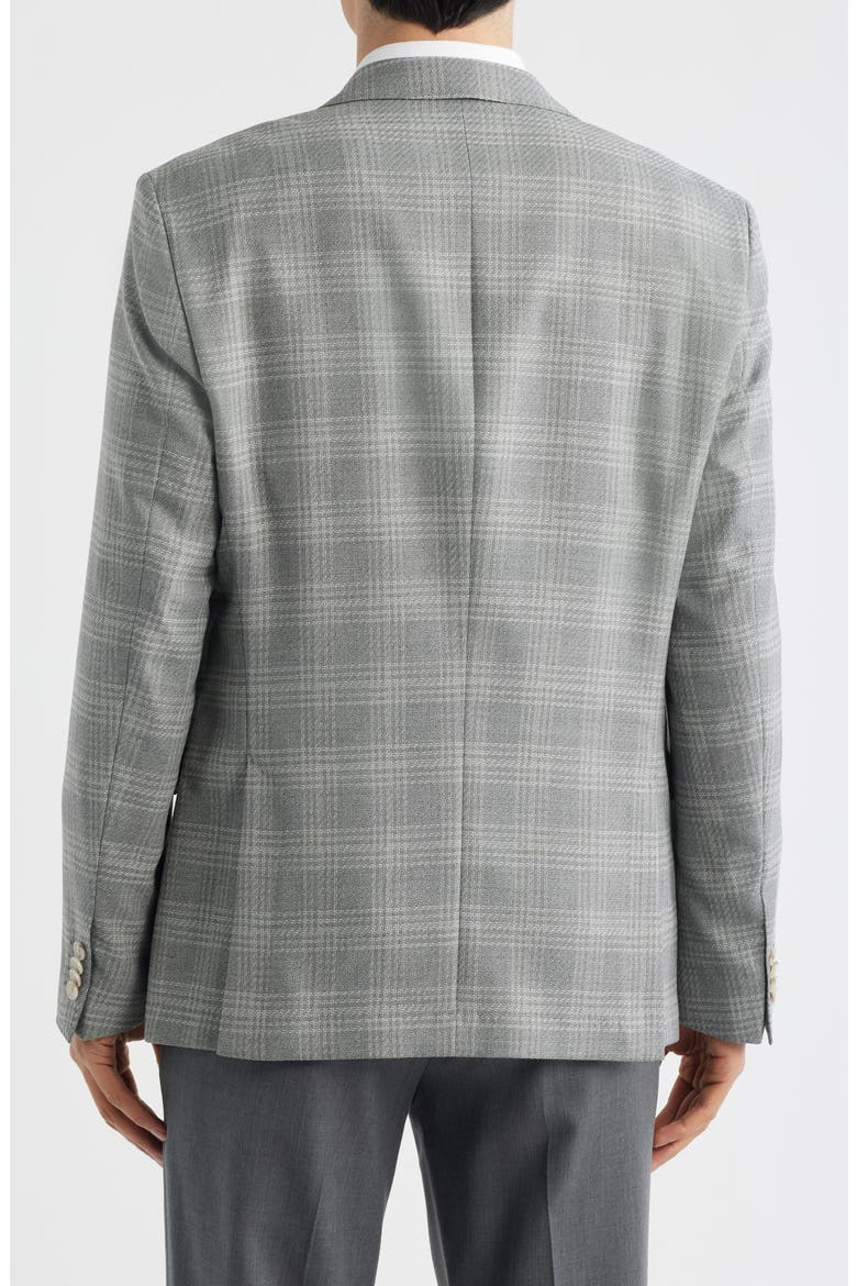 Hutson Slim Fit Grey Plaid Sport Coat, Alternate, color, OPEN GREY