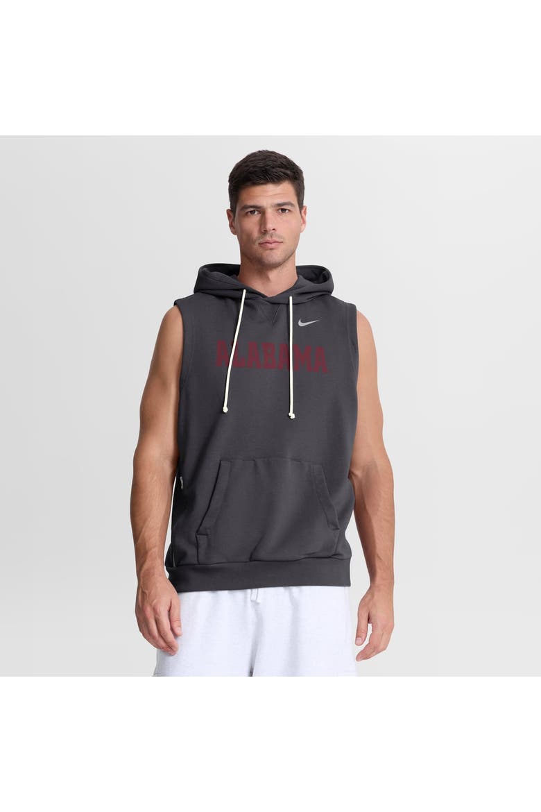 Men's Nike  Anthracite Alabama Crimson Tide 2026 Sideline Sleeveless Dri-FIT Hoodie, Main, color, Anthracite