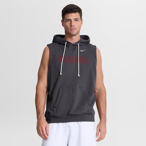 Men's Nike  Anthracite Alabama Crimson Tide 2026 Sideline Sleeveless Dri-FIT Hoodie