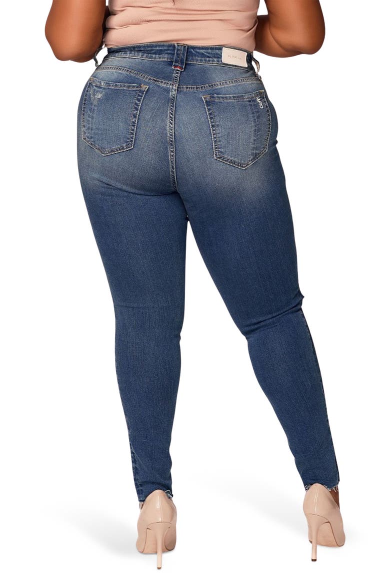 High Waist Skinny Jeans, Alternate, color, JUNIPER