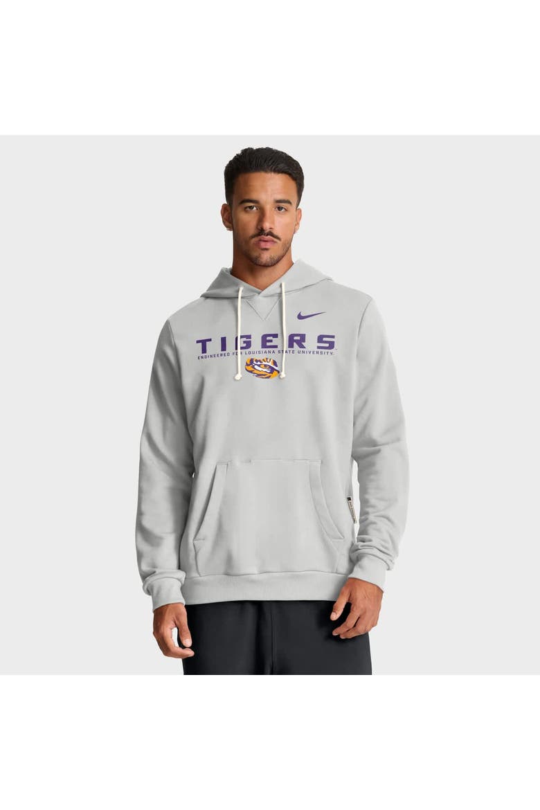 Men's Nike Gray LSU Tigers 2025 Sideline Performance Pullover Hoodie, Main, color, Gray