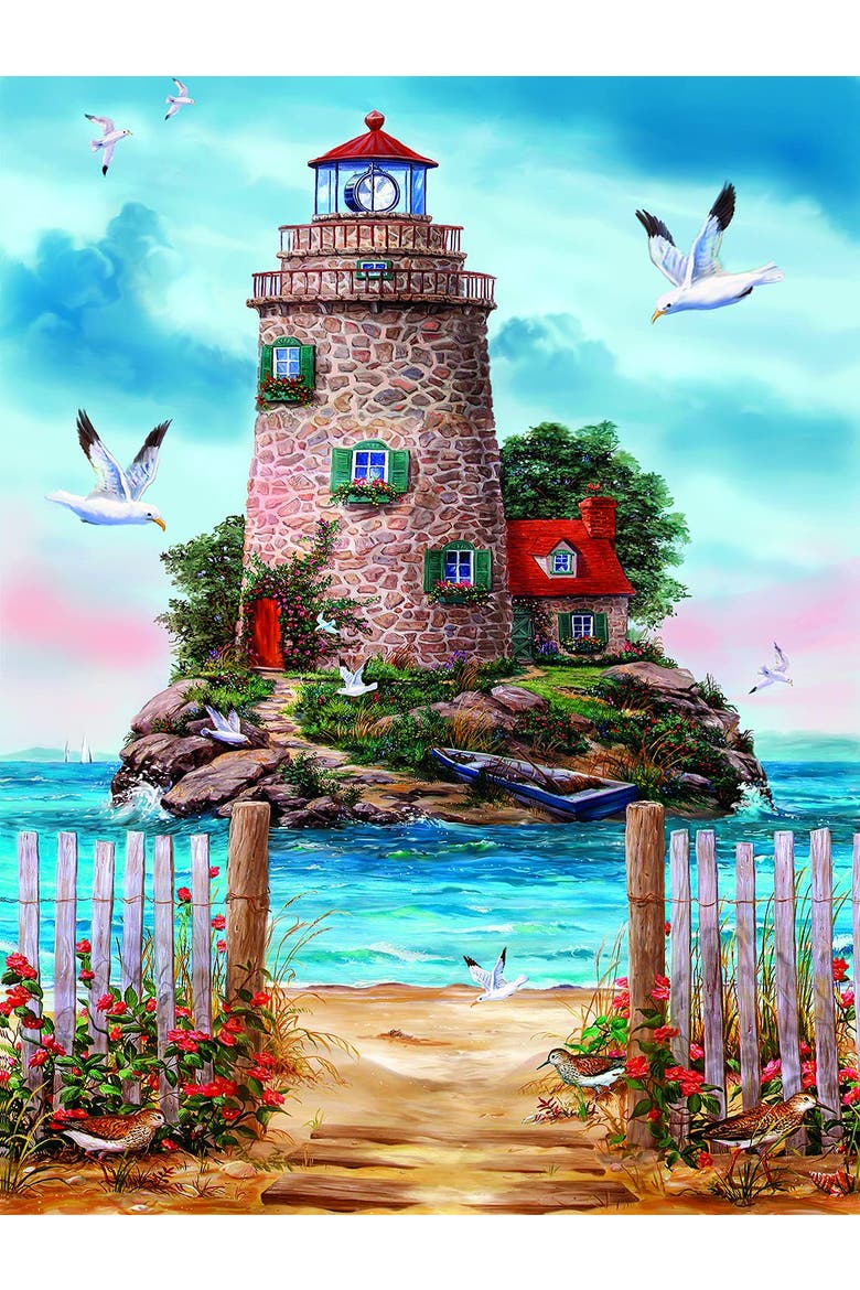 Island Lighthouse 1000 piece Jigsaw Puzzle for Adults, Alternate, color, Multicolor