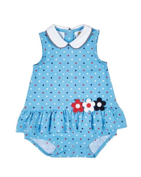 Printed Knit Romper With Flowers (Baby)