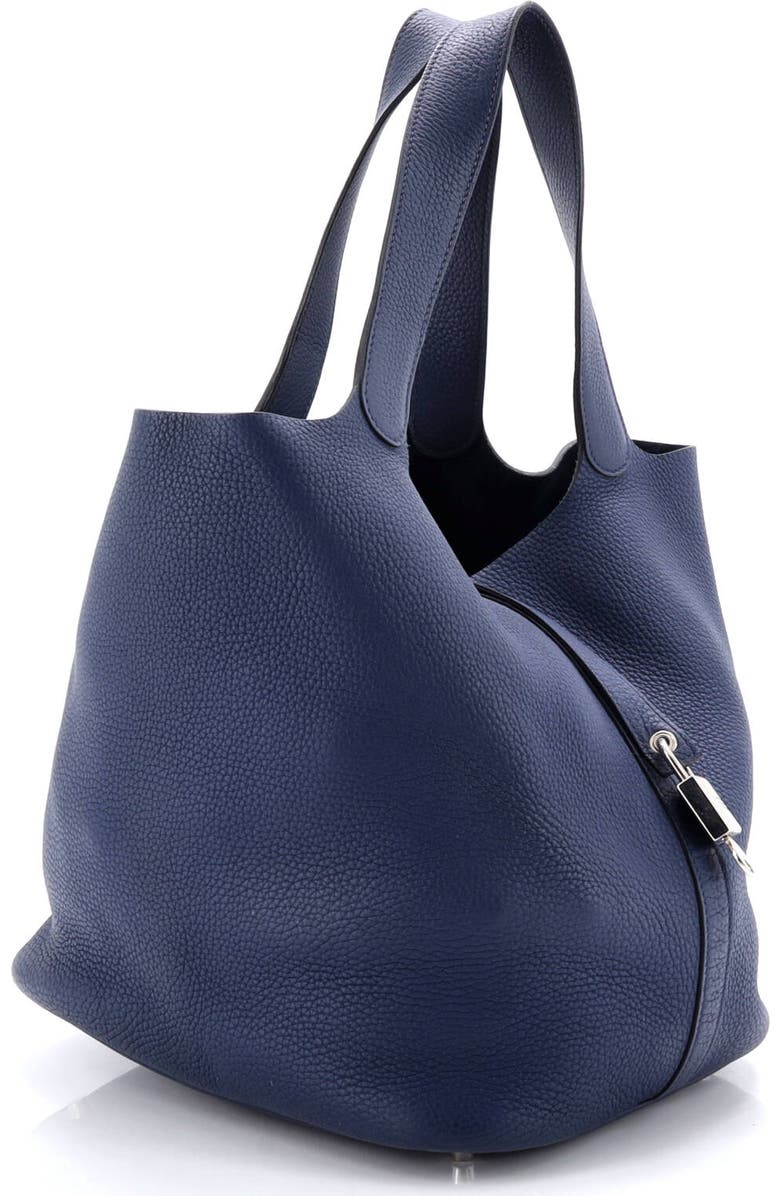 Pre-Owned Hermes Picotin Lock Bag Clemence GM, Alternate, color, Bleu De Malte