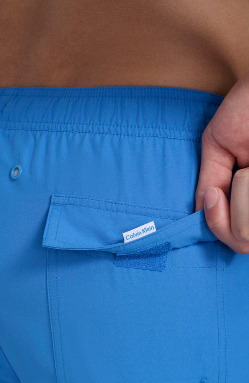 Shop Calvin Klein Core Volley Swim Trunks In Blue