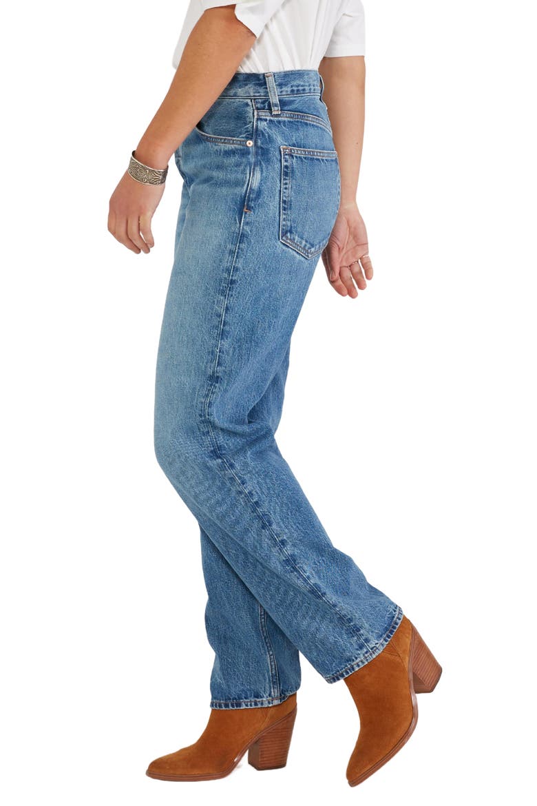 Tyler High Waist Straight Leg Ankle Jeans, Alternate, color, EVERGLADES