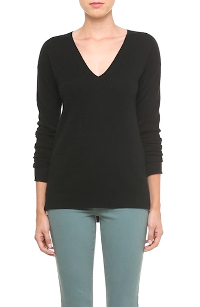 Halogen<sup>®</sup> V-Neck Lightweight Cashmere Sweater, Alternate, color, 