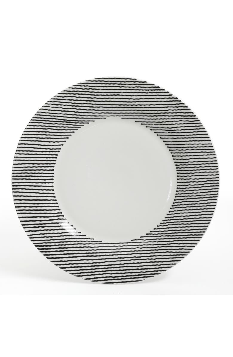 Gibson Home Marigold 16 Piece Fine Ceramic Dinnerware Set, Service for 4, Alternate, color, White