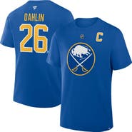 FANATICS Men's Fanatics Rasmus Dahlin Royal Buffalo Sabres Authentic Stack Name & Number T-Shirt