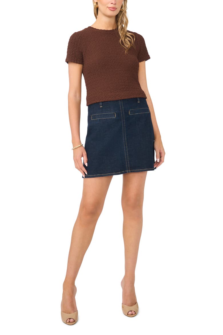 Textured Crewneck T-Shirt, Alternate, color, MOCHA