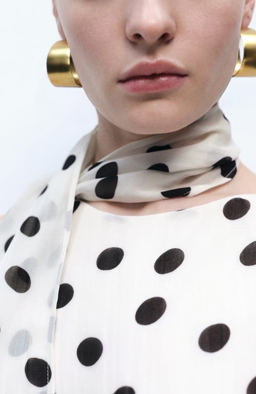 Mango Adela Sleeveless Top With Attached Scarf In Off White
