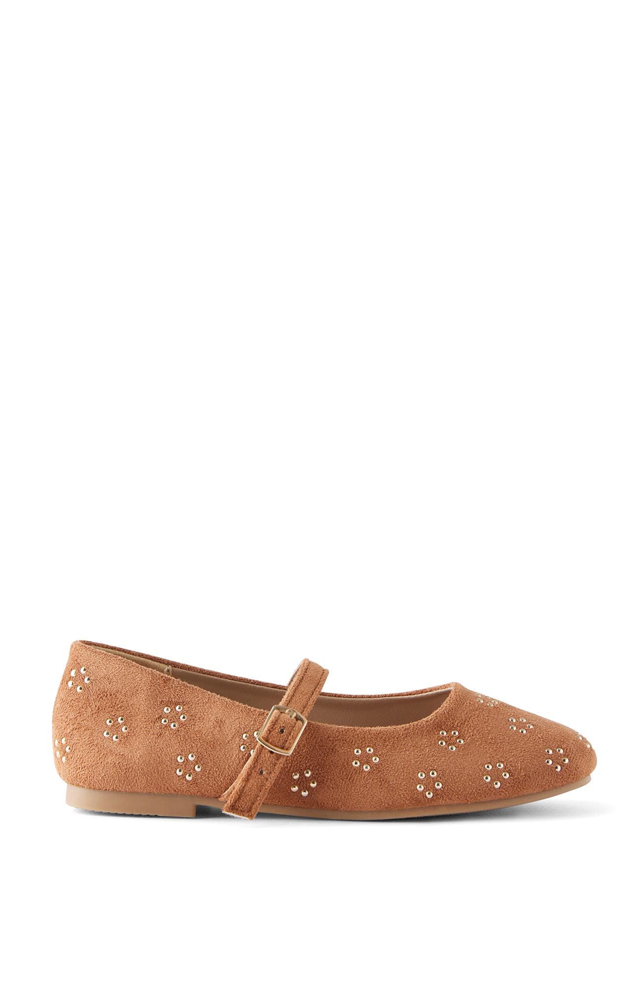 Cotton On Kids Kid's Olivia Ballet Flat, Main, color, Tan Studded